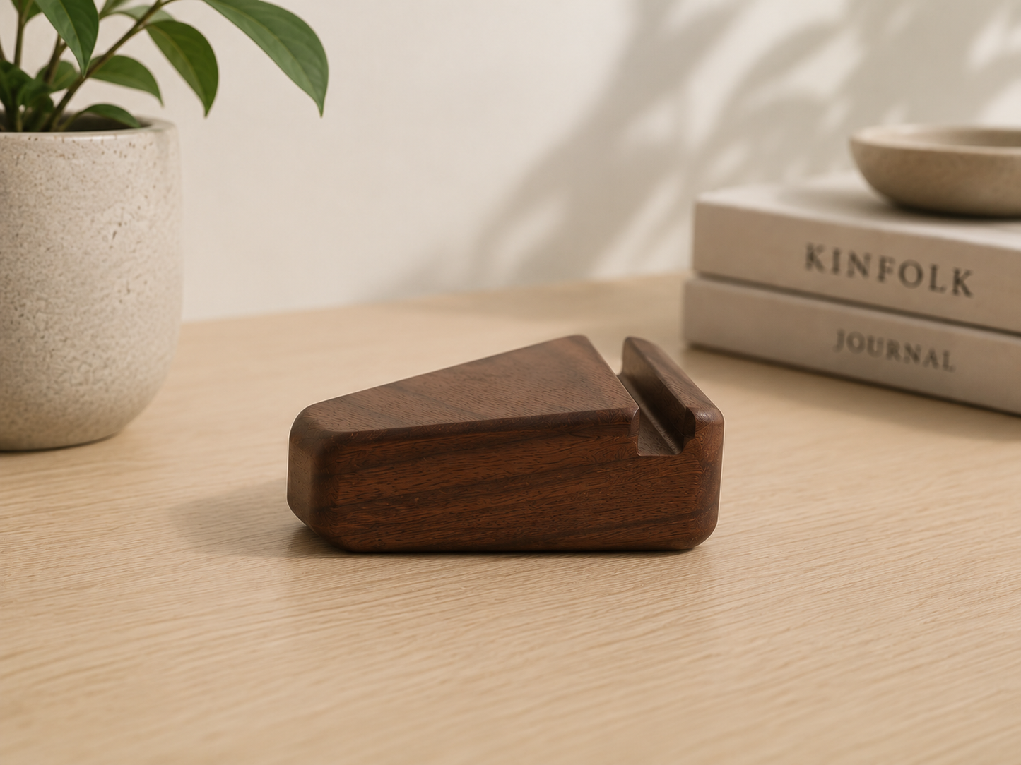 Wooden phone stand