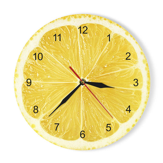 Citrus Time – Nowoczesny zegar ścienny z motywem cytrusów