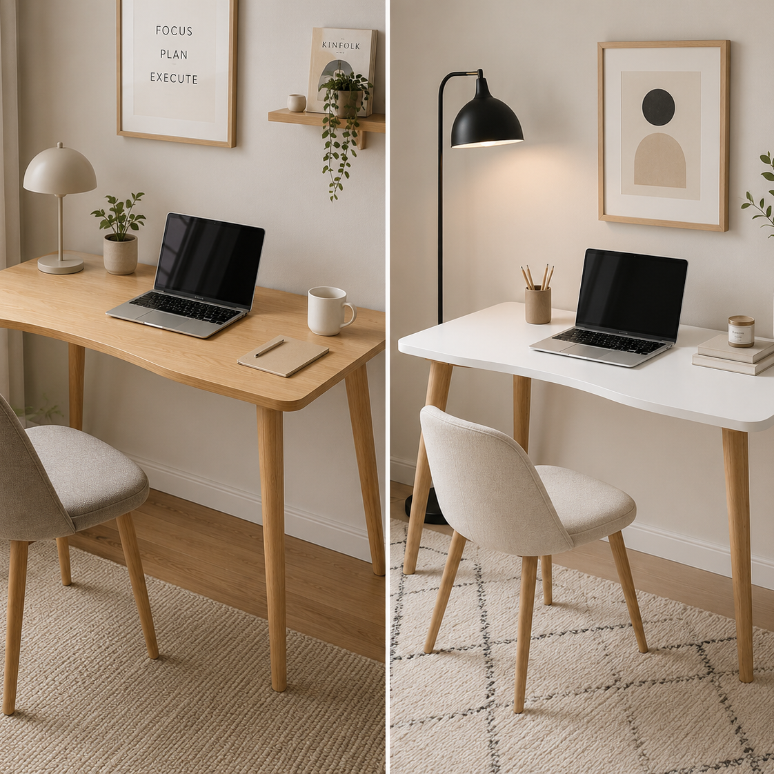 Compact Nordic desk