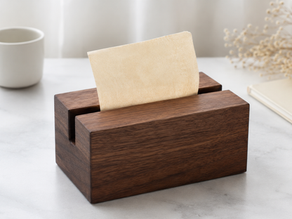Walnut tissue box