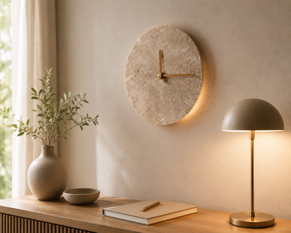 Stone wall clock