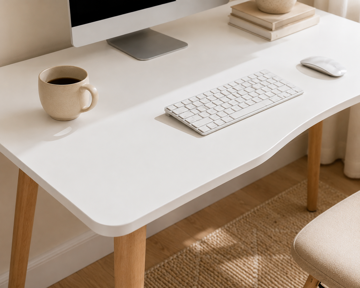 Compact Nordic desk