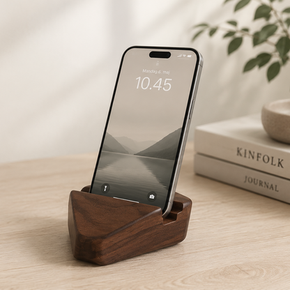 Wooden phone stand