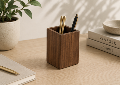 Wooden pen holder