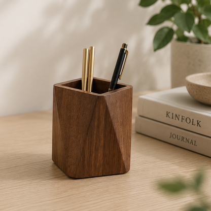 Wooden pen holder