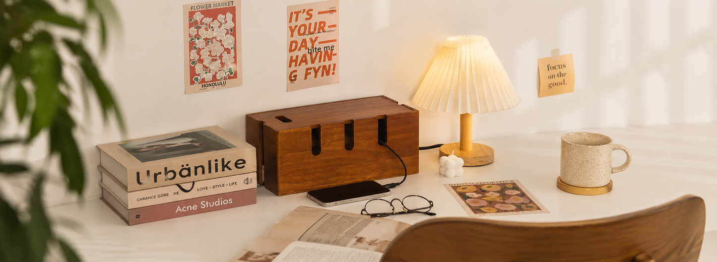 Wooden cable organizer