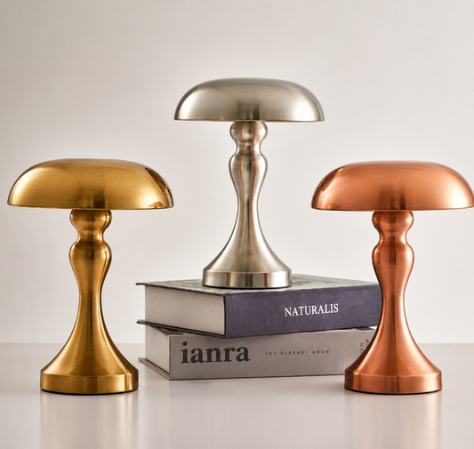 Wireless LED mushroom table lamp