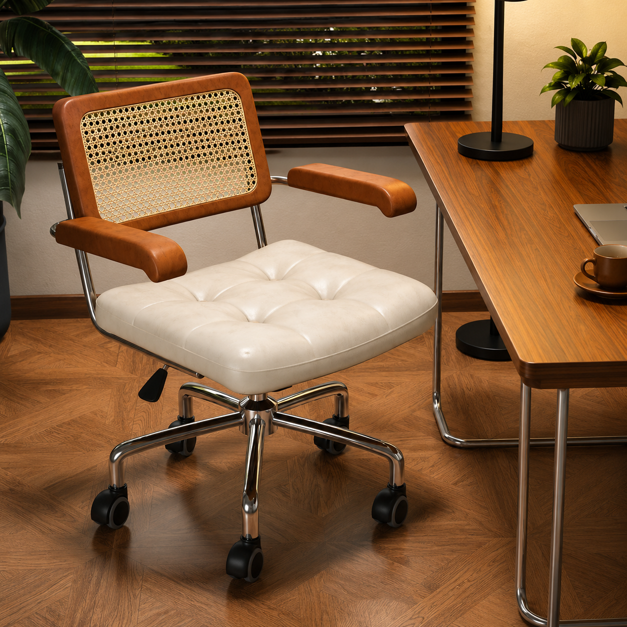 Adjustable swivel desk chair