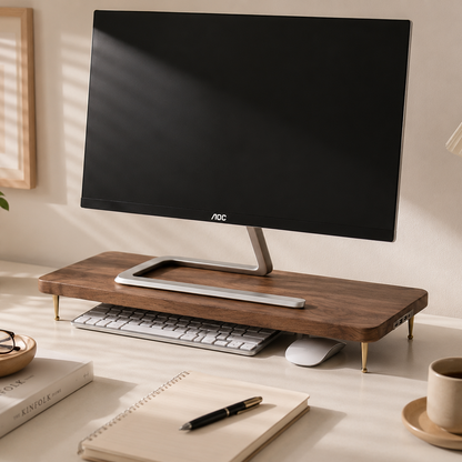 Walnut wood desk organizer