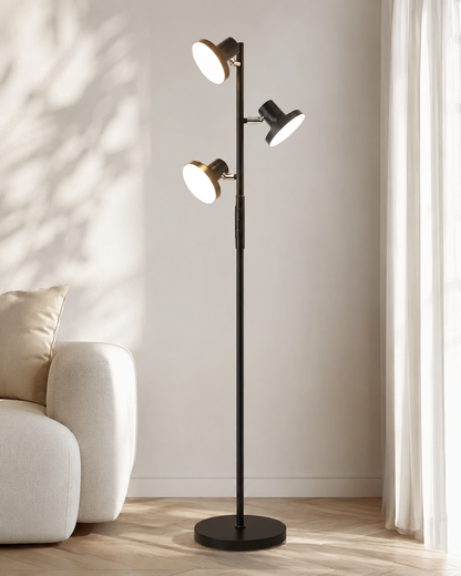 Lysa floor lamp with 3 adjustable spotlights
