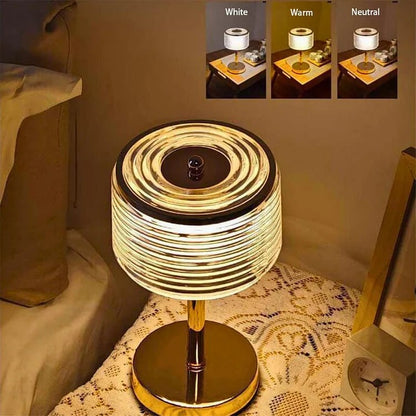 Gold LED Ring Table Lamp