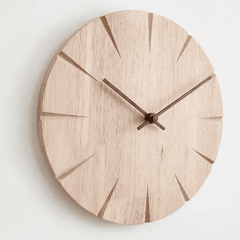 Wooden pendulum wall clock