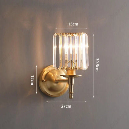 Crystal Glow Wall Lamp – exclusive elegance of crystal and gold