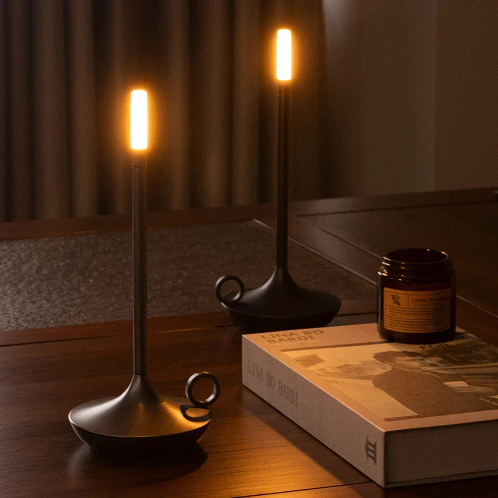 Minimalist LED Table Lamp – Modern Elegance Inspired by an Oil Lamp
