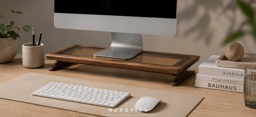 Walnut-effect computer stand