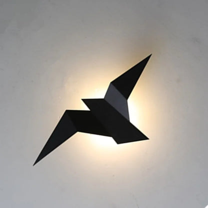 LED Wall Light Origami Bird – artistic light in a lightweight form