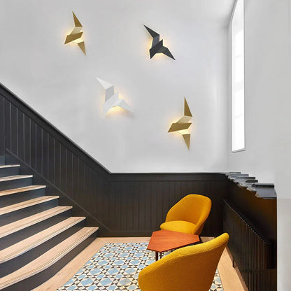 LED Wall Light Origami Bird – artistic light in a lightweight form