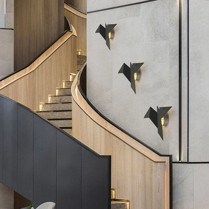 LED Wall Light Origami Bird – artistic light in a lightweight form