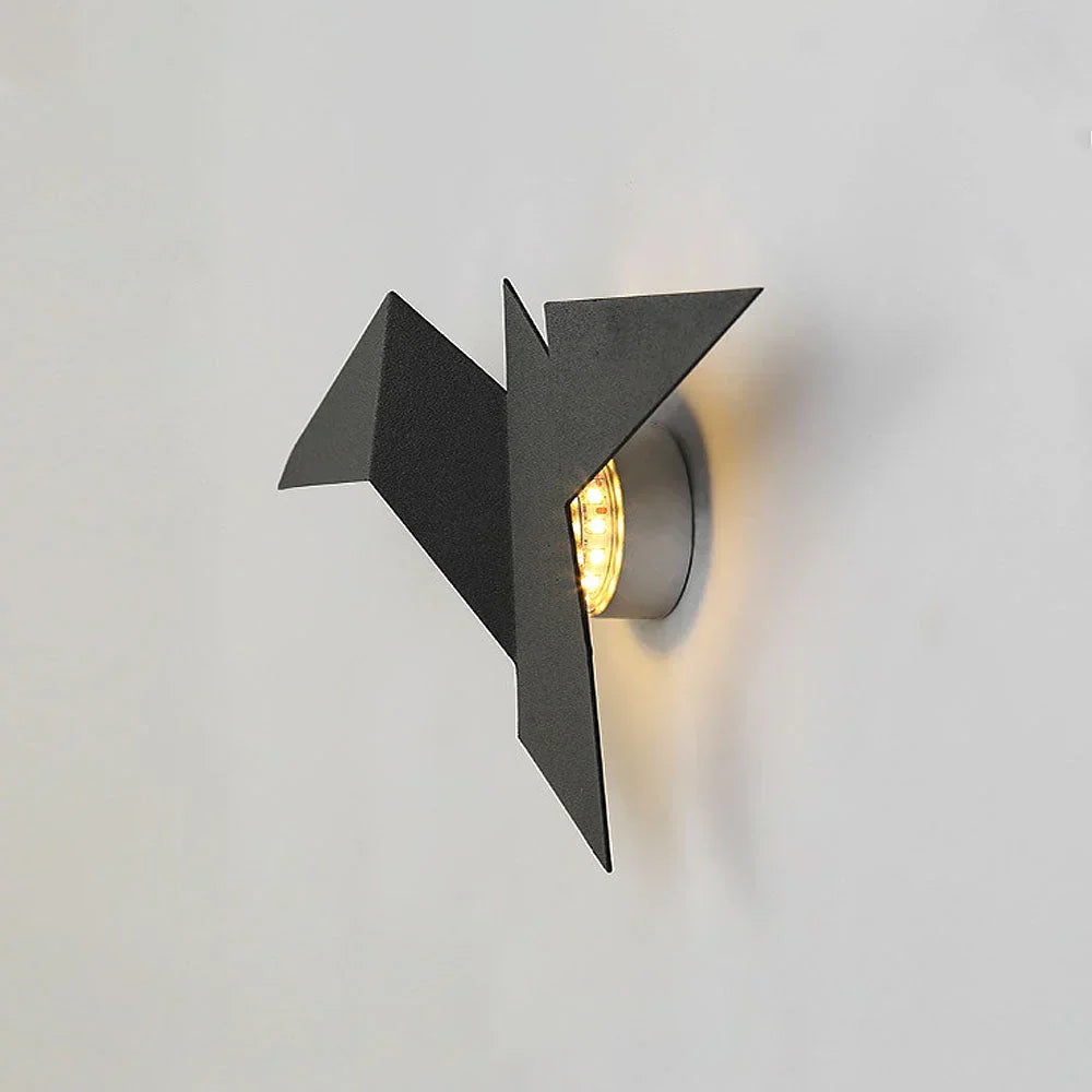 LED Wall Light Origami Bird – artistic light in a lightweight form
