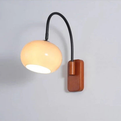 Nordic Glass Wood Wall Lamp