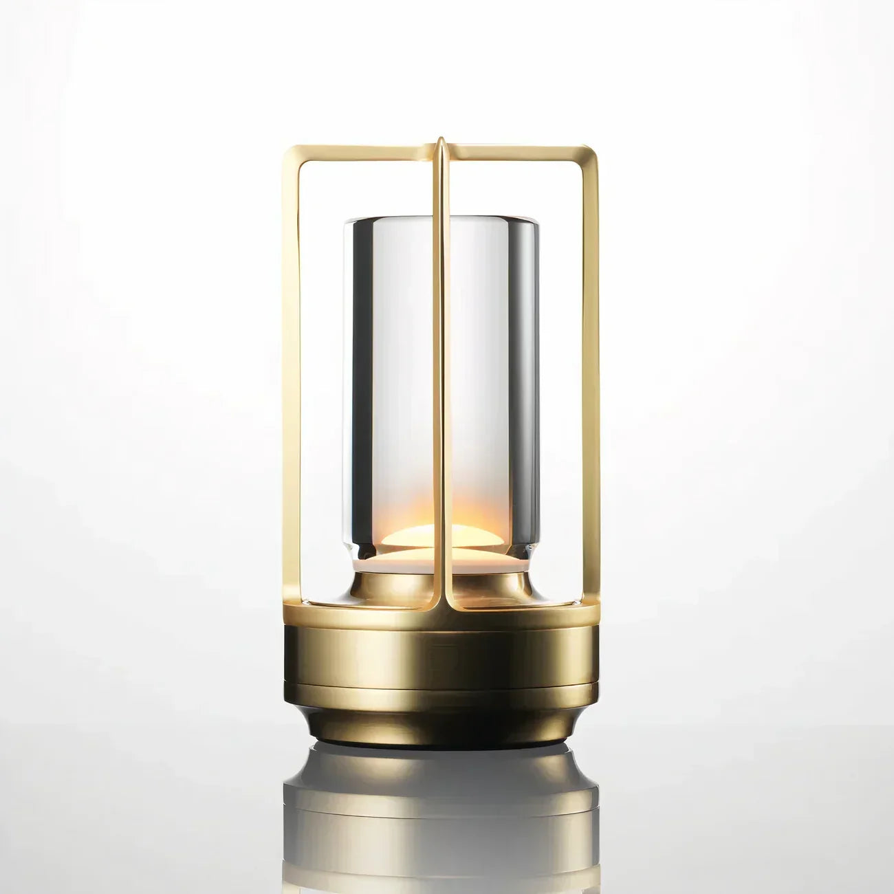 Modern LED table lamp - luxury design with colored glass