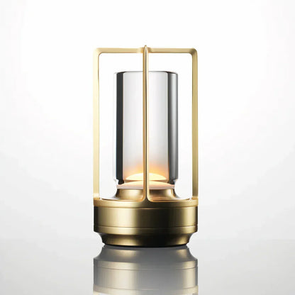 Modern LED table lamp - luxury design with colored glass