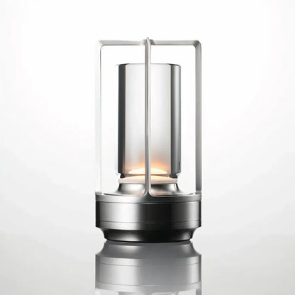 Modern LED table lamp - luxury design with colored glass