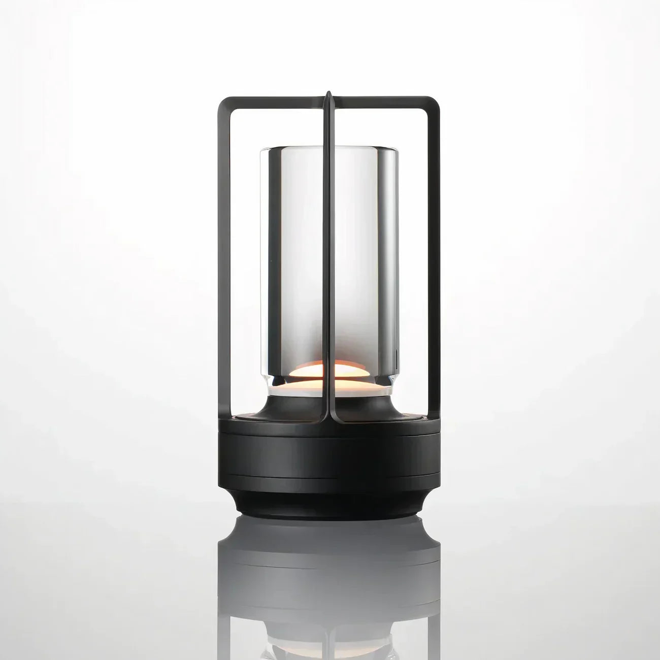 Modern LED table lamp - luxury design with colored glass