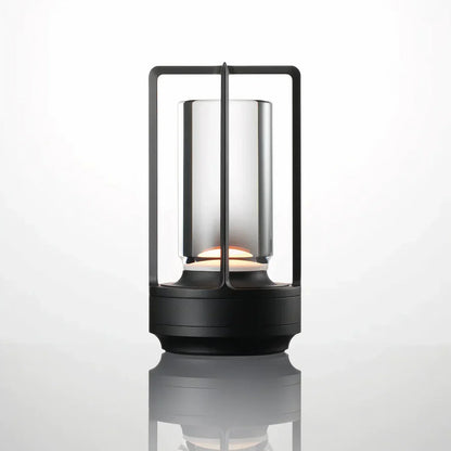 Modern LED table lamp - luxury design with colored glass