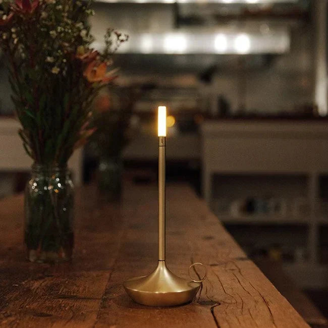 Minimalist LED Table Lamp – Modern Elegance Inspired by an Oil Lamp