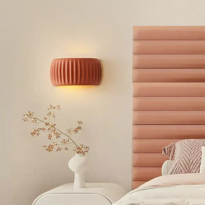 Ceramic LED wall light - modern decorative lighting with a soft glow