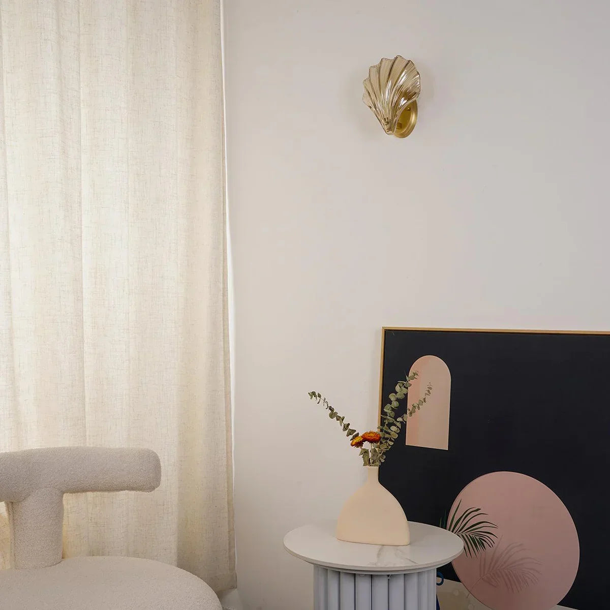 Pearl Shell Wall Lamp – sea-inspired elegance with warm light