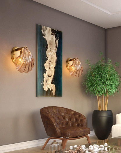 Pearl Shell Wall Lamp – sea-inspired elegance with warm light