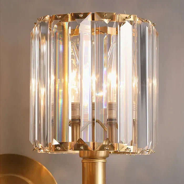 Crystal Glow Wall Lamp – exclusive elegance of crystal and gold